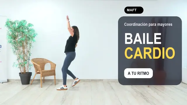 Clase de baile cardio para mayores del canal de YouTube de la Fundación MAFT